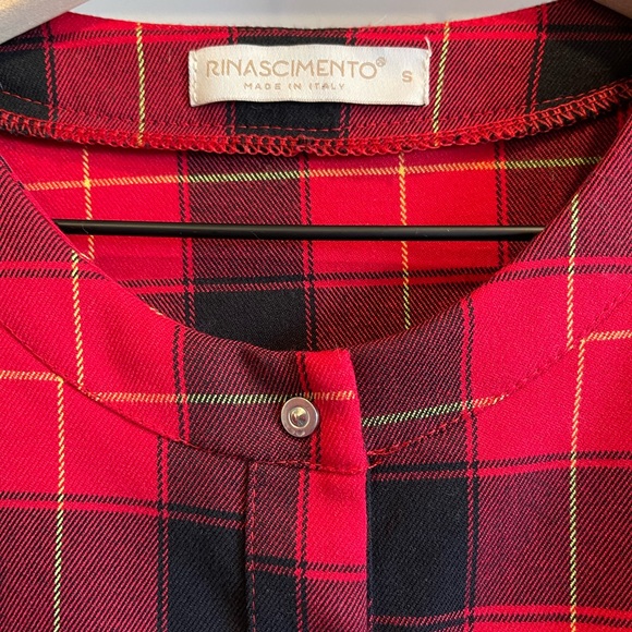 Rinascimento SZ S Red and Black Holiday Plaid Dress! - Picture 3 of 14
